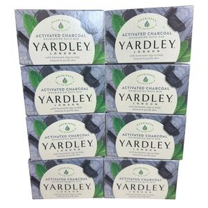 Yardley London Activated Charcoal Nourishing Bath Bar Soap- Lot of 8 Bars -4oz